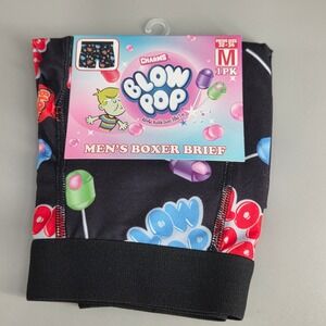 Charms Blow Pop Boxer Briefs Mens Size M 32-34 Candy Print Novelty Underwear